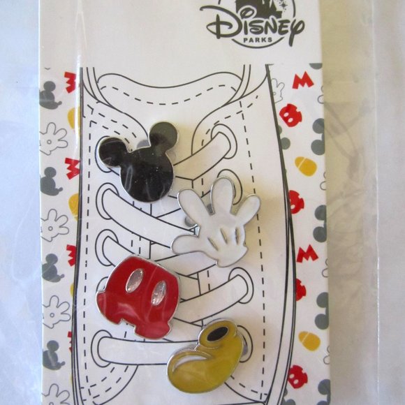 Disney Parks Mickey 4 Pcs Shoelace Charms - Picture 1 of 3